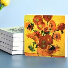 1pc 200-Page Creative Sketch Book, High-Quality Van Gogh Oil Painting Style 20K Professional Hand Drawing Notebook