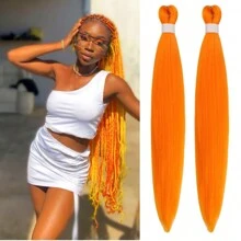 Regenbogen-Flechthaare, vorgedehnt, synthetisch, EZ-Flechthaare für knotenlose Zöpfe, Bohemien-Zöpfe, Mode-Festival, Rave-Party-Zöpfe