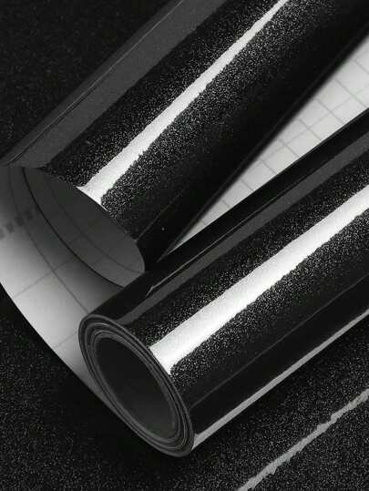 1 Roll Glossy White Black Pink Contact Paper White Glossy Self Adhesive Paper Glossy Waterproof Kitchen Peel And Stick Wallpaper Removable Vinyl Wallpaper Decorative Kitchen Cabinet Furniture Countertop