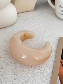 1pc Retro Exaggerated Fashion Punk Style Asymmetrical Acrylic Bracelet, Simple Thick Heavy Jewelry, Multi-Color Charm Bangle, Suitable For Women's Daily Commute, Gathering With Friends, Romantic Holidays, Street Photography, Fashion Shows And Jewelry - Fashionable Chunky Bracelet - View 9