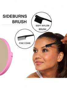 1pc/3pcs/4pcs/6pcs Hair Brush Comb Set For Curly Hair With Hair 200mlSpray Bottle, Teasing Hair Brush Rat Tail Comb Edge Brush For Hair Stylist Women Detangling Brush Set, 9 Row Brush Sides Hair Edge Brush Set For Wet And Dry Hair