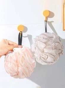 3-Color Floral Luxury Large Shower Loofah, Soft Cute Bathing Ball Girl Exfoliating Sponge Bathtub Accessories