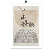 1pc Abstract Minimalist Shapes Illustration Wall Art Canvas Painting Boho Posters And Prints Modern Pictures For Living Room Decor No Frame