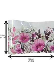 Romantic Flower Sticker, Window Glass Decorative Film, Bathroom Translucent Self-Adhesive Glass Sticker Cabinet Sticker