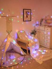 20/40/80 LED 仙女灯，稳定和闪烁的萤火虫灯，情人节浪漫装饰灯，由 3 节 AA 电池供电（不包括在内），便携，适用于户外露营、野餐、音乐节、婚礼、花园和室内装饰