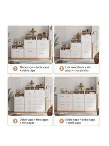 Ropero Blanco Closet Organizador De Ropa Closet Modernos - Blanco - Ver 8