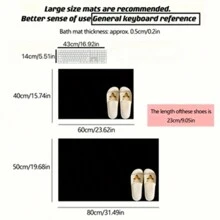 حصيرة استحمام مانعة للانزلاق، مقاس 15.8 * 23.6 بوصة، سريعة الجفاف، بتصميم جل السيليكا، مناسبة للاستخدام في الحمام والمرحاض والمداخل - سجادة حمام منزلية بلا رائحة، إكسسوارات حمام، سجادة أرضية، سجادة خارجية، سجادة باب، ديكور حمام، عودة إلى المدرسة