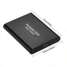Portable 2TB External Hard Drive HDD USB 3.1 For PC, High Speed SSD Mobile SSDS