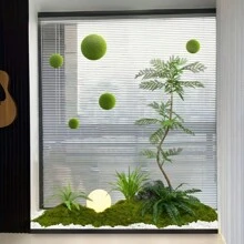 2Pcs Simulated Moss, Fake Moss, Grass Skin, Green Vegetation, Microlandscape, Plant Decoration, Artificial Pot Gifts Birthday Graduation