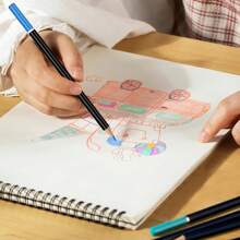 72 支彩色铅笔套装，成人彩色艺术铅笔套装，油性软芯，非常适合着色素描阴影，木制彩色铅笔返校 - 72色油性彩鉛 - 查看 6