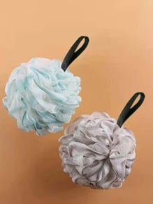 3-Color Floral Luxury Large Shower Loofah, Soft Cute Bathing Ball Girl Exfoliating Sponge Bathtub Accessories
