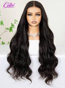 Celie Hair 6x5 Wear&Go Glueless Wig Human Hair Pre Plucked Hairline Pre Bleached Pre Cut Body Wave Lace Closure Wig 180% Density - SNatural - View 8