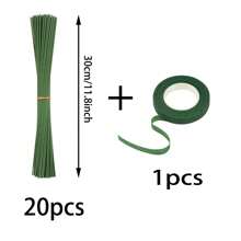 Floral Stem Wire Flower Arrangements And DIY Crafts,Floral Arrangement Kit With Green Tape And Wire,Floral Wire For Florist Flower Arrangement 6/7.8/10/11.8/16 Inches(Green) - Green - View 18