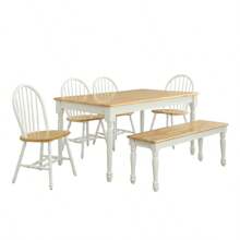Better Homes And Gardens Autumn Lane Farmhouse Dining Table White And Natural Table Only - Trắng như hình - Xem 3