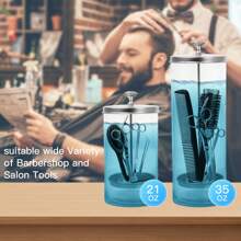 TOEDO 美容院消毒罐，理髮店玻璃罐清潔殺菌罐，附有可拆卸籃子，適用於水療、睫毛延長、美甲工具、理髮工具