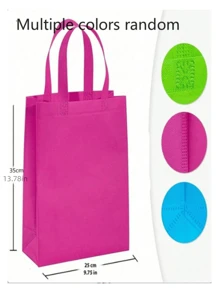 6/10Pcs, Reusable Non-Woven Party Favor Bag, Tote Bags Bulk With Handles Rainbow Goodies Gift Bags For Birthday Wedding Party Valentine Day