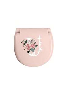 1pc Pink Sewing Tool Box With Pink Floral White Letters A-Z, Perfect Gift For Beginners Sewing: 1 Portable Mini Sewing Set - Foldable, Diy Sewing Supplies And Accessories, Suitable For Travelers And Emergency Clothing Fixators, Mini Needle Box Portable Small Needle Bag Sewing Tool Combination Set Hotel Supplies