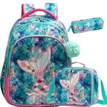 3PCS School Bags For Girls Children's Backpack For Elementary Students Kids Cute Backpack Set With Lunch Bag - Multicolor - View 14