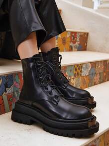 Royalfashion Women's Work Boots Veolio - Black - View 1