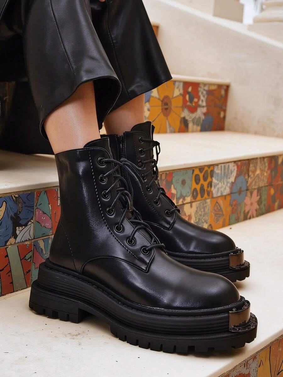 Royalfashion Women's Work Boots Veolio - Black - View 1