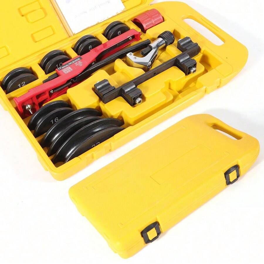 Bending Machine Hydraulic Set 6-22MM Pipe Bending Machine Pipe Bender - Yellow and Black - View 1