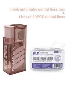 1 Stück tragbarer Zahnseide Spender, inklusive 10 Stücke Zahnseide mit Selbstauslöse Behälter, Mundpflegeartikel Zahnpicker Zahnseide