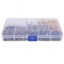 Kit De Remaches, 363 Juegos De Remaches De Latón Con 3 Piezas De Herramientas De Ajuste Para Reparación Y Manualidades - Multicolor - Ver 6
