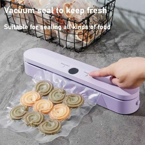 RAF Vacuum Sealer, Portable Automatic Vacuum Sealer, Kitchen Food Preservation, Vacuum Bag, Suitable For Dry And Wet Food Preservation And Snack Bag Sealing At Home, Wireless Vacuum Sealer, Outdoor Camping/Picnic Use.Kitchen Appliances,