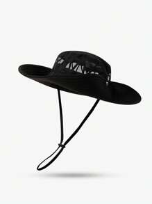 1pc Men's Mesh Breathable Bucket Hat, Outdoor Quick-Dry Hiking Sun Protection Wide Brim Fishing Camping Hat - Multicolor - View 12