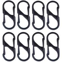 Móc khóa Carabiner kim loại 8/12 chiếc, kẹp hợp kim hình chữ S, thích hợp cho cắm trại ngoài trời, đi bộ đường dài, du lịch - Khóa hợp kim hình chữ S - Xem 11