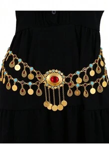 新款流苏腰链，舞蹈表演、日常穿着、肚皮舞等多种款式可选 - 彩色 - 查看 13