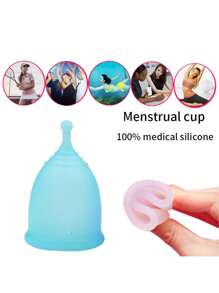 1pc Silicone Menstrual Cup, Anti-Leakage Women Period Care Cup, Reusable Alternative To Sanitary Pads