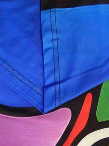 Plus Size Fashion African Print V-Neck Pocket Dress