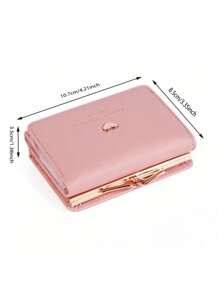 韩版折叠金属女生爱心零钱包情人节礼物钱包女钱包钱夹迷你钱包小钱包