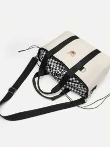 可爱卡通熊妈妈多功能手提包/单肩包 便捷户外收纳包（不含吊坠）