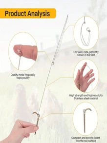 5pcs Outdoor Trap Set, Suitable For Rabbits, Chickens And Geese - Easy Installation, Great For Hunting And Farm Management, Includes Cable Ties And Spring Coils - Multicolor - View 4