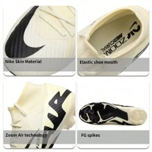 Nike Tacos de fútbol para hombres Superfly 9 Academy FG para partido y entrenamiento - limonada amarillo/negro - Ver 7