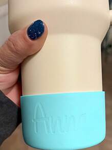 1pc Customized Tumbler Mug/Personalized Tumbler Sleeve/Engraved Tumbler Mug/20oz 30oz 40oz Tumbler Mug/Silicone Tumbler Mug/Tumbler Accessories Water Bottle - Grey Coaster - View 4