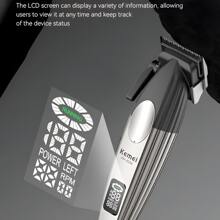 Kemei 9000 RPM Professional Cordless Hair Clipper, Electric Hair Trimmer For Men KM-8536 - Grey - View 5
