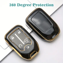 For GMC Key Fob Cover With Keychain Car Key Case Protector For Chevy For Silverado For Sierra For 1500 For 2500HD For 3500HD Beautiful Keybag Anti Fall, Dust-Proof, Exquisite High-End Keybag Suitable For Women - With Keychain 6 - View 10