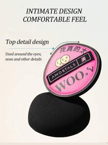 Amortals 5pcs Black Makeup Sponge Puff, Soft Cotton Candy Shaped Dry/Wet Dual-Use Makeup Blender, Interesting & Personalized Gift For Beginners, Makeup Artists, Dates, Weddings, Christmas, Halloween, Thanksgiving, Graduation, Birthdays, Y2K, Parties, Beach, Travel, Camping, School Events, Decorations, Rose Girl Cosplay, Premium Cosmetic Accessory,Cheap,Stocking Stuffers,Makeup,Makeup Tools,Cheap Stuff,Gifts,Gifts For Women,Christmas Gifts - Black - View 6