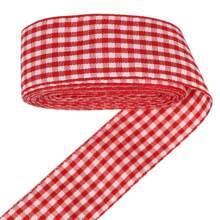 Gingham Ribbon Plaid Ribbon For Gift Wrapping Party Wedding Christmas Decoration