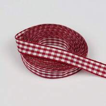 Gingham Ribbon Plaid Ribbon For Gift Wrapping Party Wedding Christmas Decoration