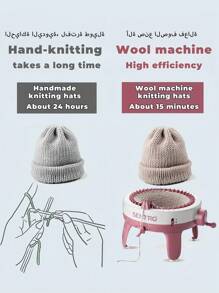 22/32/40/48 Needles Handmade Wool Knitting Machine Set (Random Accessory Color), Crochet Hook, Smart Knitting Board Rotating Double-Side Knitting Machine, Weaving Machine Kit, DIY Knitting Machine Kit For Hats, Scarves, Gloves, Socks, Sweaters, Dolls Gifts, Suitable For Christmas And New Year Gifts