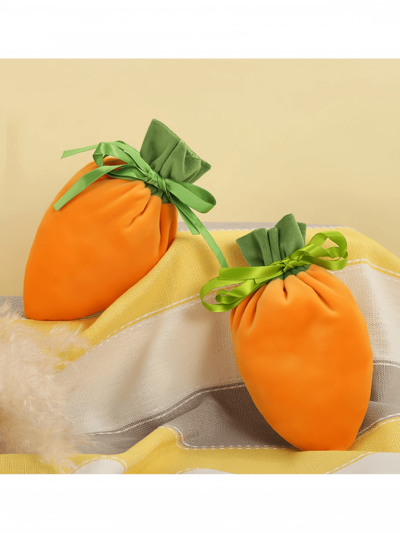 1pc Carrot Gift Bag Drawstring Pouch, Party Packaging, Easter