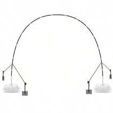 Kit Ajustável de Arco de Balão com Suporte - 15 Hastes de Fibra de Vidro Dobráveis, Estabilizadores de Base para Casamentos, Noivados, Dia dos Namorados, Chás de Panela - Arco Decorativo Versátil para Festas