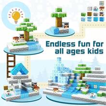 Magnetic Building Block Set To Create Fridge Kingdom World, Kids STEM Sensory Cube Construction Montessori Educational Toy, Build Magnetic Mining World To Improve Problem-Solving Ability, Halloween & Christmas & Birthday Gift, Magnetic Blocks Toy Set, Perfect Sensory DIY Toy For Boys & Girls, Endless Fun (Some Colors & Patterns Randomly Styles)