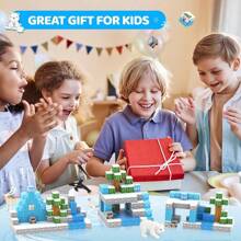 Magnetic Building Block Set To Create Fridge Kingdom World, Kids STEM Sensory Cube Construction Montessori Educational Toy, Build Magnetic Mining World To Improve Problem-Solving Ability, Halloween & Christmas & Birthday Gift, Magnetic Blocks Toy Set, Perfect Sensory DIY Toy For Boys & Girls, Endless Fun (Some Colors & Patterns Randomly Styles)