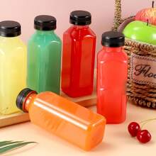 22/12/2 件透明塑料瓶迷你果汁瓶带螺旋盖小型空液体小瓶冰箱安全饮用饮料容器防漏适用于果汁牛奶水饮料。适用于果汁、牛奶、冰沙、冰咖啡、新鲜水果奶昔、酱汁、糖浆。方便快捷。 - 彩色 - 查看 10