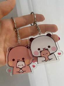 新款时尚情侣钥匙扣，卡通亚克力材质，可爱背包钥匙扣吊坠，迷人礼物，学生情侣，1 对情侣钥匙扣背包，适合学校汽车配件哥特 Y2k